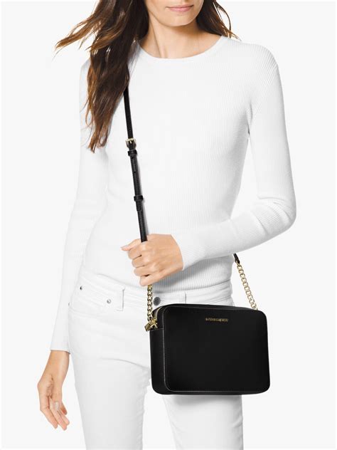 jet set michael kors crossbody large|michael kors saffiano jet set.